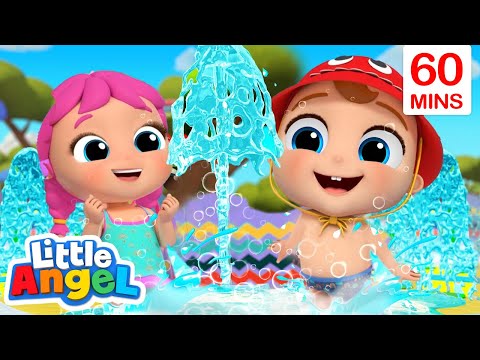 Fun At The Splash Pad (Water Park) + More Little Angel Kids Songs & Nursery Rhymes