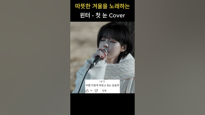 정준일 - 첫 눈 Cover by WINTER 댓글모음