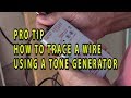 How to use a tone generator to trace a wire