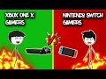 XBOX ONE X Gamers VS  Nintendo Switch Gamers