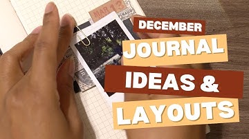 Ideeën voor de lay-out van een creatief dagboek in december
