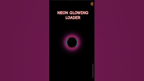 Neon glowing loader | html css | #neon #neonloader #codebooster