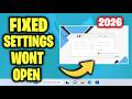 Fix Settings won't open in windows 11 / 10 / 8 / 7 - How To Solve Settings app is not opening