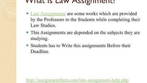 Law Assignment Help