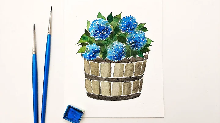 EASY watercolor hydrangea flowers for beginners » Easy watercolor flowers for SPRING tutorial