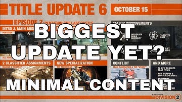 The Division 2 - TU6 MOST IMPORTANT UPDATE!!
