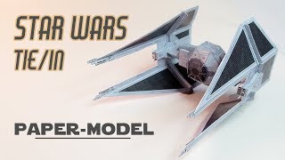diy tie fighter interceptor star wars papercraft step by step tutorial youtube