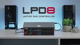 AKAI® LPD8 Controlador Midi 8 Mini Pads USB video