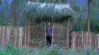 How to make a house gate with bamboo