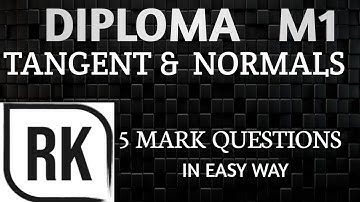 Applications Of Differentiation - Geometrical Applications - Tangent & Normal - Part - 1