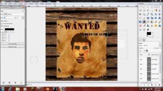 How to Make a Western Style WANTED Poster in Gimp screenshot 2