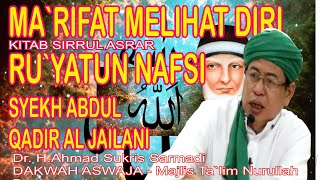 Syekh Abdul Qadir al Jailani, MAKRIFAT MELIHAT DIRI RU'YATUN NAFSI, GURU DR.K.H.AHMAD SUKRIS SARMADI