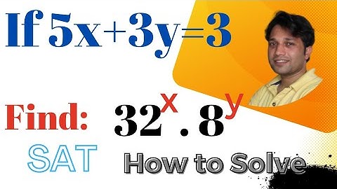 If 5X+3Y=3 then Find the value of 32^x.8^y|| NTSE Question|| SAT||