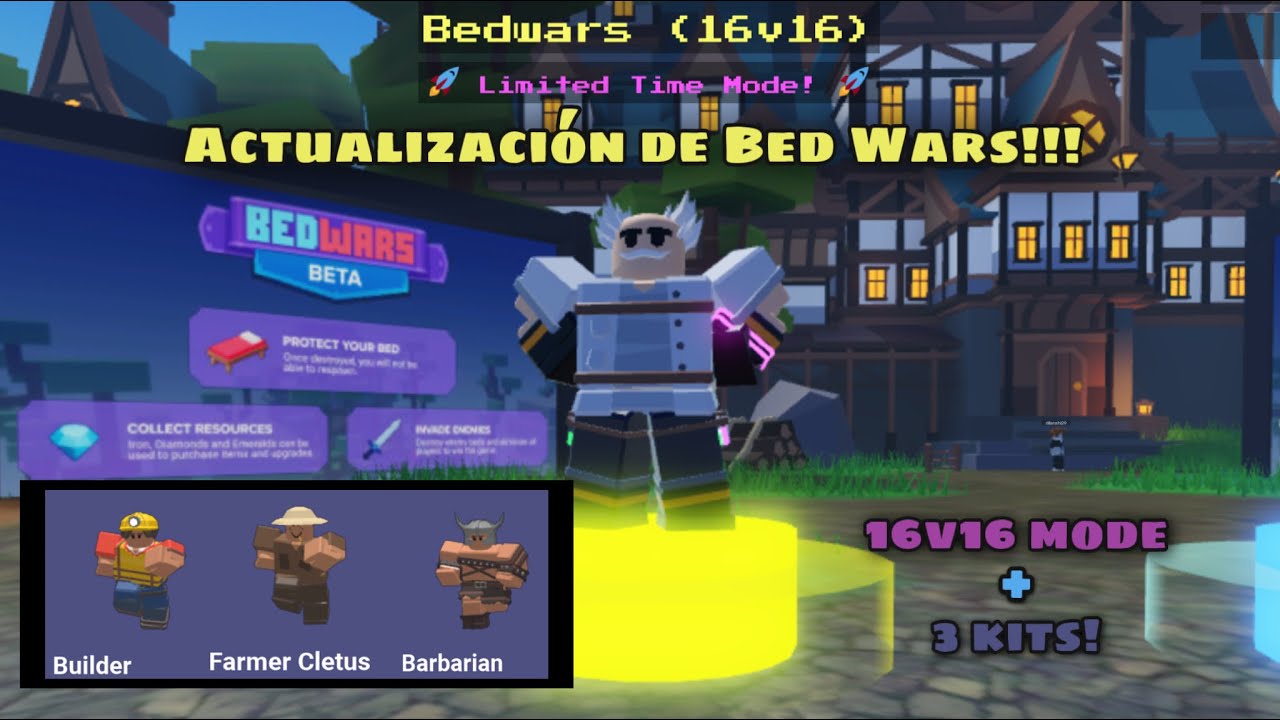 Kits Update in Roblox BedWars (Cletus, Barbarian & Builder) 