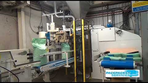 Full Bagging System with GT1000 Sack Placer, TBC & Fanuc M410 Robot