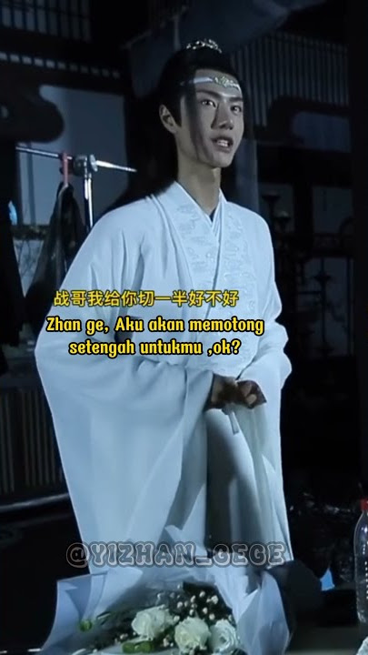Potongan pertama jatuh kepada Zhan ge 💚❤️#xiaozhan #wangyibo #yizhan #lanwangji #weiwuxian