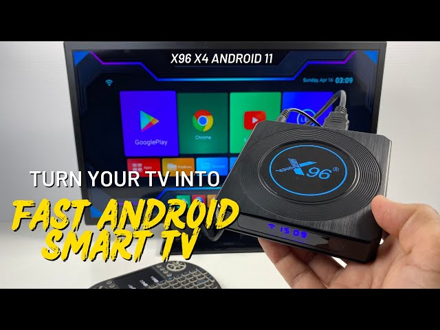 Super Fast - X96 X4 Amlogic S905X4 Android 11 AV1 Video TV Box 