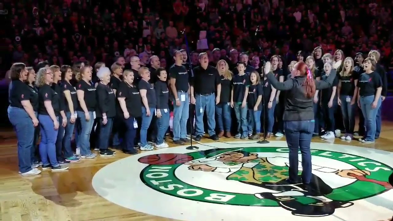 Voices Of Hope sing the National Anthem the Boston Celtics 33118