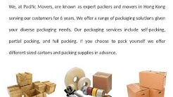Professional Packers and Movers | Expert Movers Hong Kong