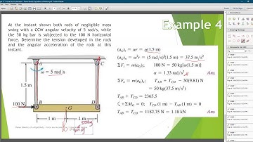 Planar Kinetics of a Rigid Body - Force and Acceleration : Equation of Motion (Example 4)