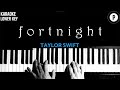 Taylor Swift feat Post Malone - Fortnight LOWER KEY Slowed Acoustic Piano Instrumental Cover