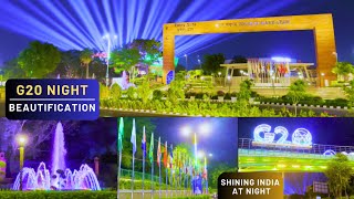 G20 India - India Shining to Welcome G20 Countries | Glowing Fountains and Illuminating Lights