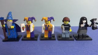 Lego Minifigures 12 Blindbag Unboxing - Wizard, Jester, Spooky Girl, Video Game Guy
