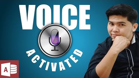 How to insert VOICE ACTIVATED MESSAGES in Ms Access💽