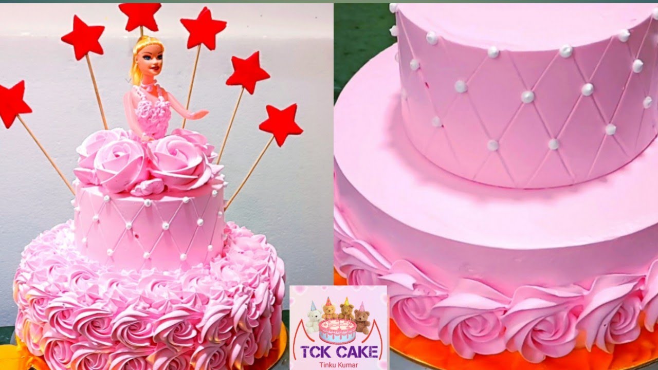 Doll cake/barbie cake/pineapple/2 tier//THE CAKE KITCHEN//