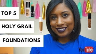 Top 5 Holy Grail Foundations for 2018 | CandaceH