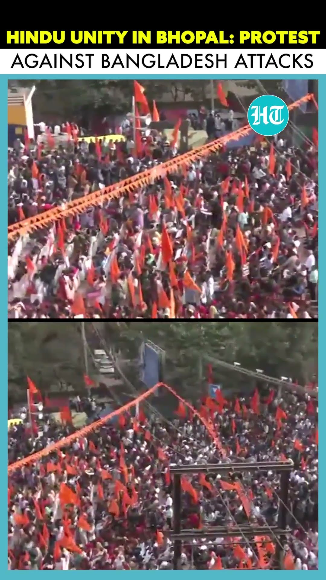 Sakal Hindu Samaj Hits Bhopal Streets: Protest Against Attacks On Hindus in Bangladesh