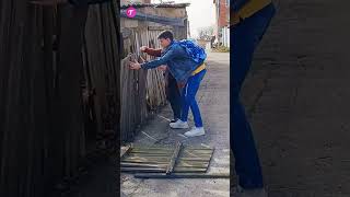 Teenagers Show Kindness by Repairing Grandmother's Old Fence #shorts image