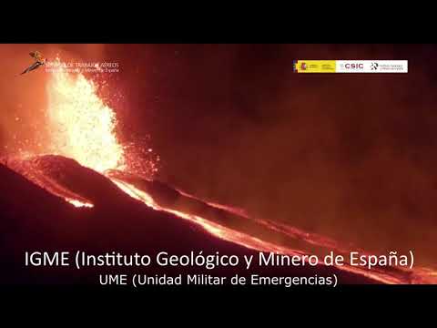Así es la fase efusiva del volcán: lava más viscosa de tipo hawaiano