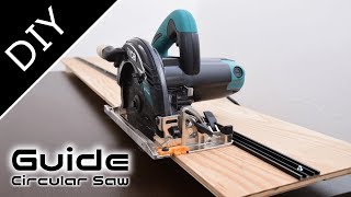 丸鋸ガイド：長い直線を切るガイド冶具の作り方～How to make circular saw guide【自作工房】