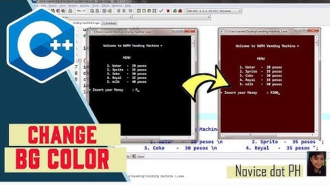 How to change background color of C++ Compiler or Execution file