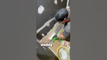 The sounds of tiling #bathroomrenovation #asmrsounds #asmr #bathroomupgrade #tiles #bathroomremodel