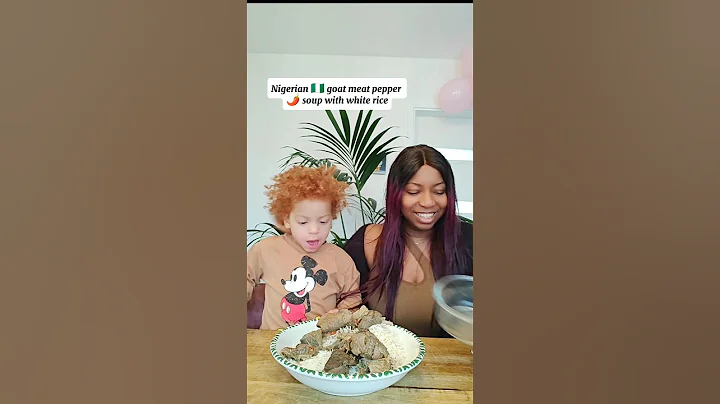 .She can eat anything Nigerian 🇳🇬 goat meat pepper soup with white rice #shortvideo #shorts #food