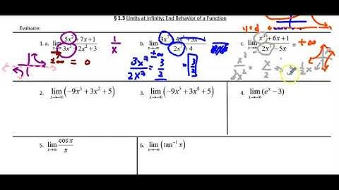 BC Lesson 2 Part 1:  Limits to Infinity