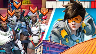 1 BUFFED Top 500 ROADHOG vs 5 BRONZE PLAYERS - Who wins?! (PART 2 ft. Cyx)  