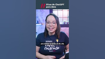 Inteligência artificial programação CHAT GPT para DESENVOLVEDORES: dicas práticas! #shorts