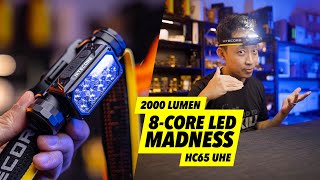 8 LEDs In One Headlamp! But Does It Work? - Nitecore HC65 UHE (2000 lumens)