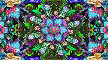 Abstract Neon Mandala Geometric Patterns for Mesmerizing Visual Music Effects VJ Loops