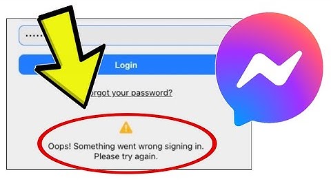 How To Fix Facebook Messenger App Oops! Something went wrong signing in. Please try again. Problem