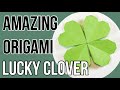 Diy paper leaf clover   origami lucky clover  shamrock