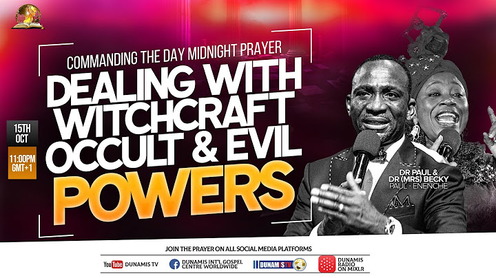 COMMANDING THE DAY-DEALING WITH WITCHCRAFT OCCULT AND EVIL POWER REBROADCAST. 16-10-2024