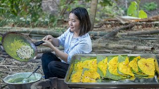 Cooking Sizzling Savory Pancakes in Homeland | Cambodia Traditional Pancakes Recipe