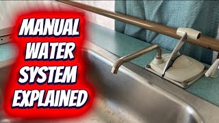 Popup camper manual hand pump fresh water system - How does a pop up RV manual faucet work