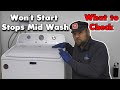 Maytag Washer Won't Run but flashes Sense Light or Runs and Stops During Wash - How to Fix