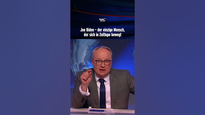 Joe Biden – der einzige Mensch, der sich in Zeitlupe bewegt | heute-show #shorts