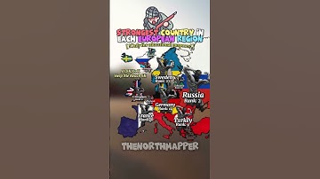 Strongest country in each european region #viral #geography #mapping #map #mapper #memes